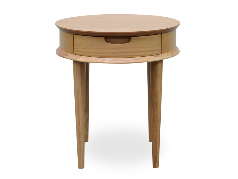 Lamp Capri Side Table with Drawers - Natural