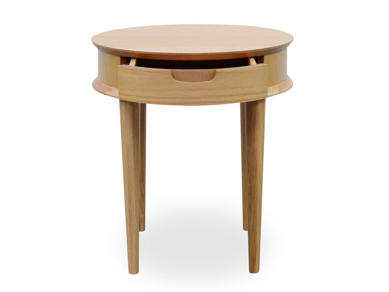 Lamp Capri Side Table with Drawers - Natural