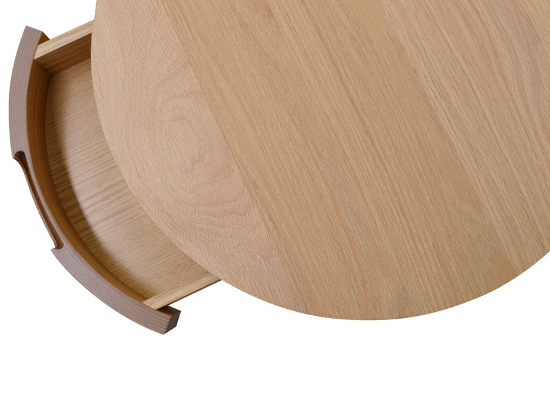 Lamp Capri Side Table with Drawers - Natural