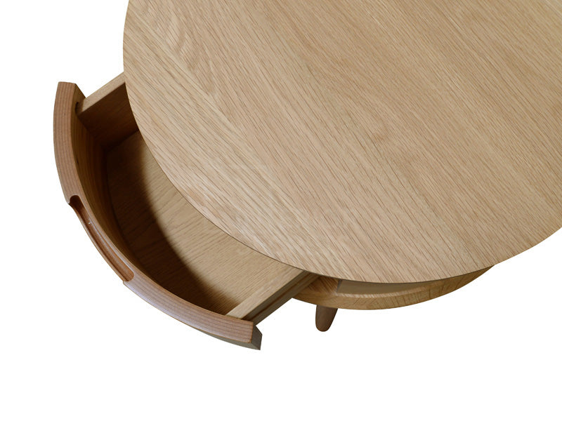 Round Capri Side Table - Walnut