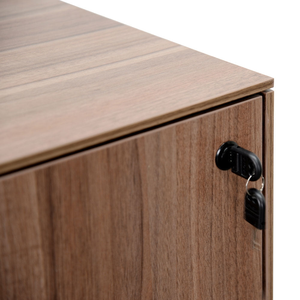 2 Drawer Milano Mobile Pedestal - Walnut