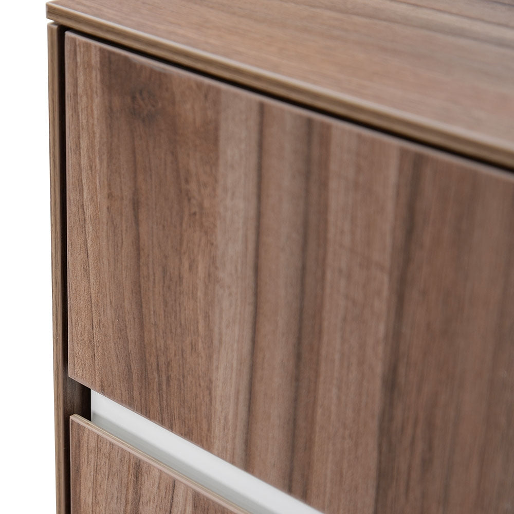 2 Drawer Milano Mobile Pedestal - Walnut