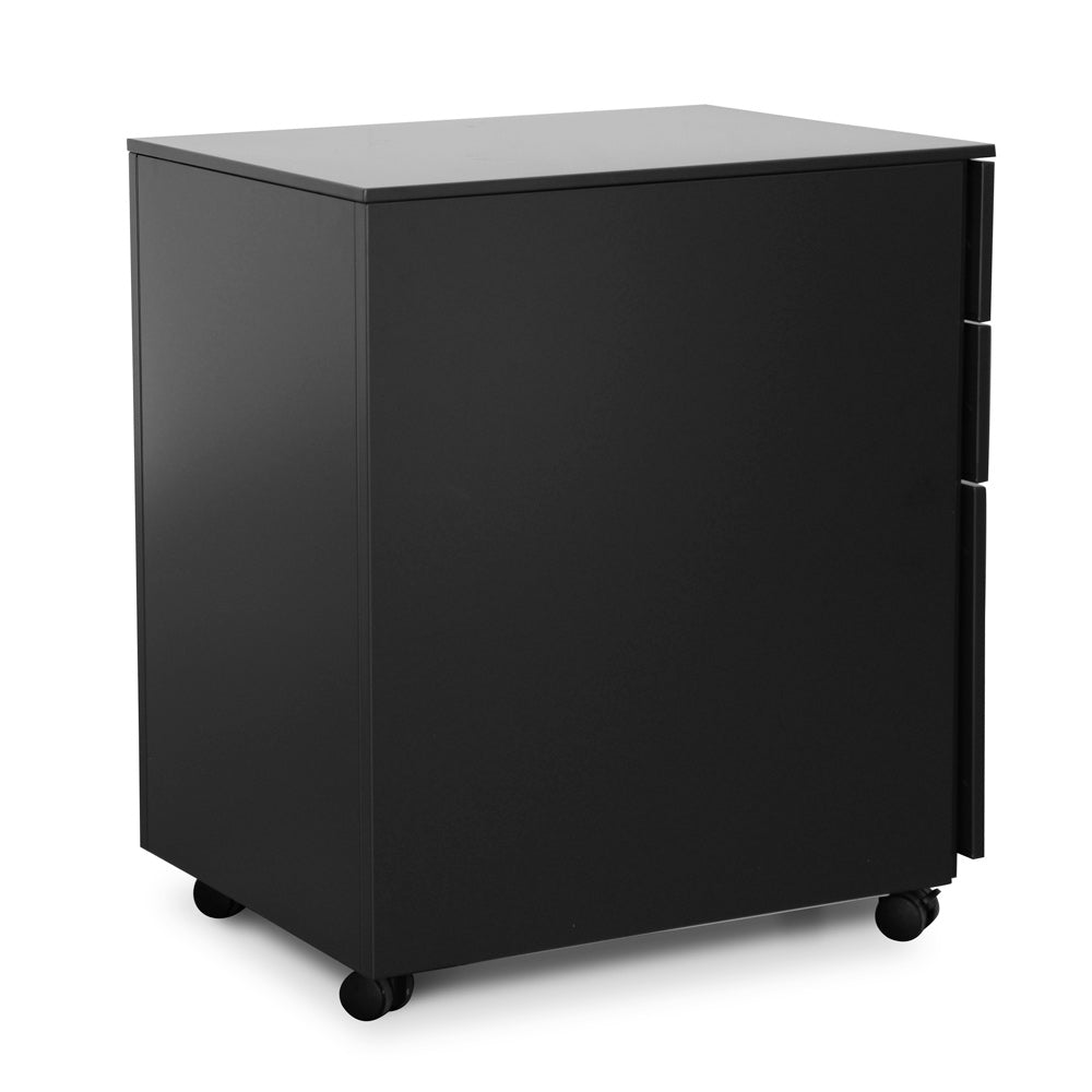 3 Drawers Milano Mobile Pedestal - Black