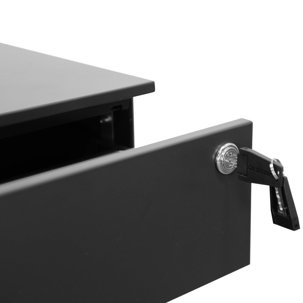 3 Drawers Milano Mobile Pedestal - Black