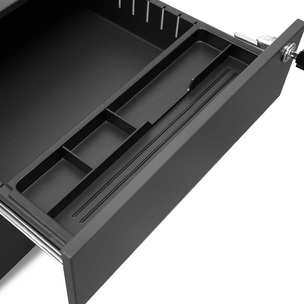 3 Drawers Milano Mobile Pedestal - Black