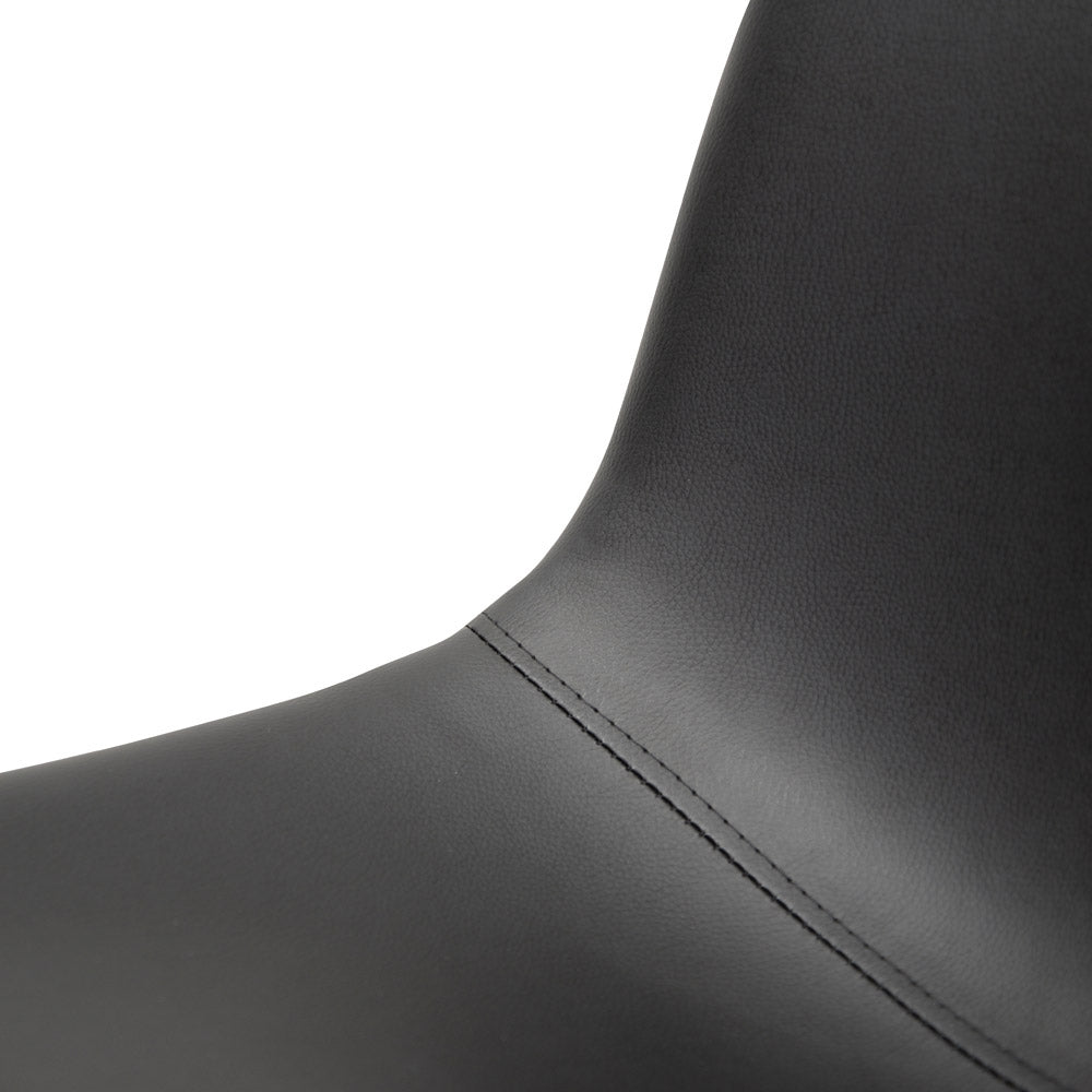 Industrial Verona Dining Chair - Black PU (Set of 2)