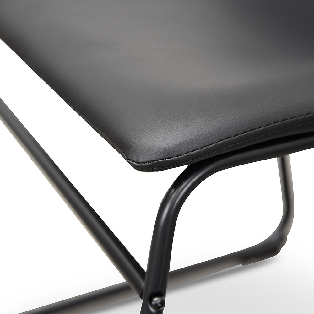 Industrial Verona Dining Chair - Black PU (Set of 2)