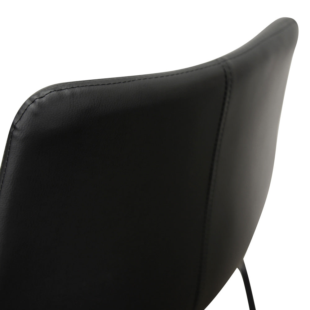 Industrial Verona Dining Chair - Black PU (Set of 2)