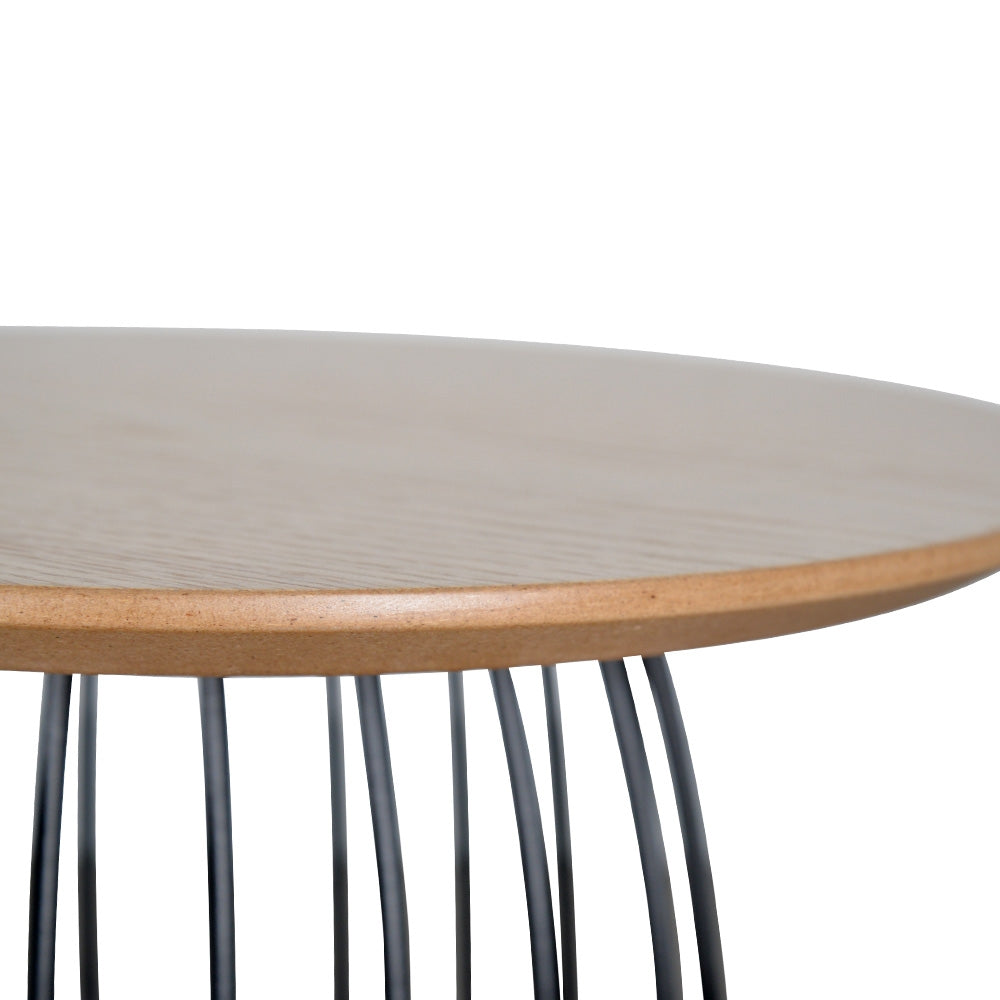 Capri Side Table Set - Natural - Black