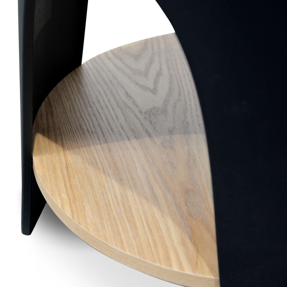 Capri Side Table - Natural - Black