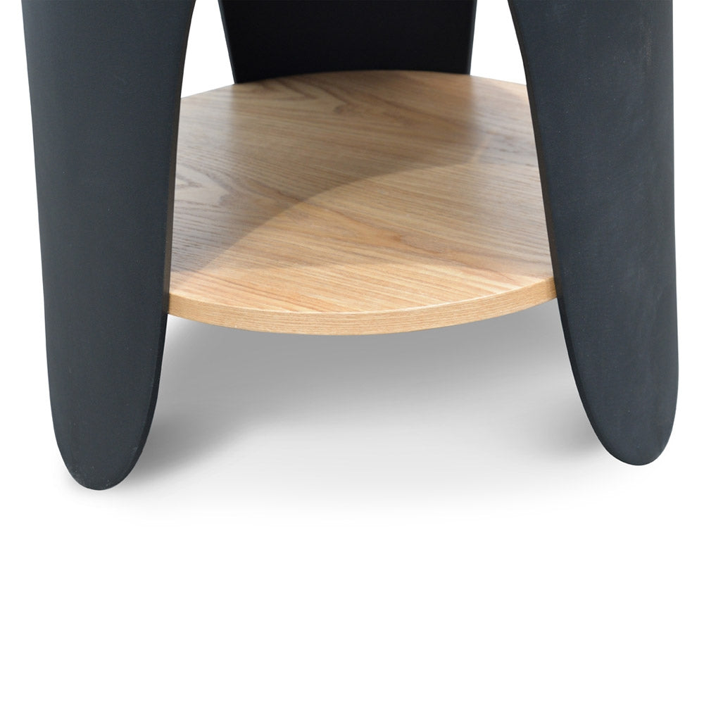 Capri Side Table - Natural - Black