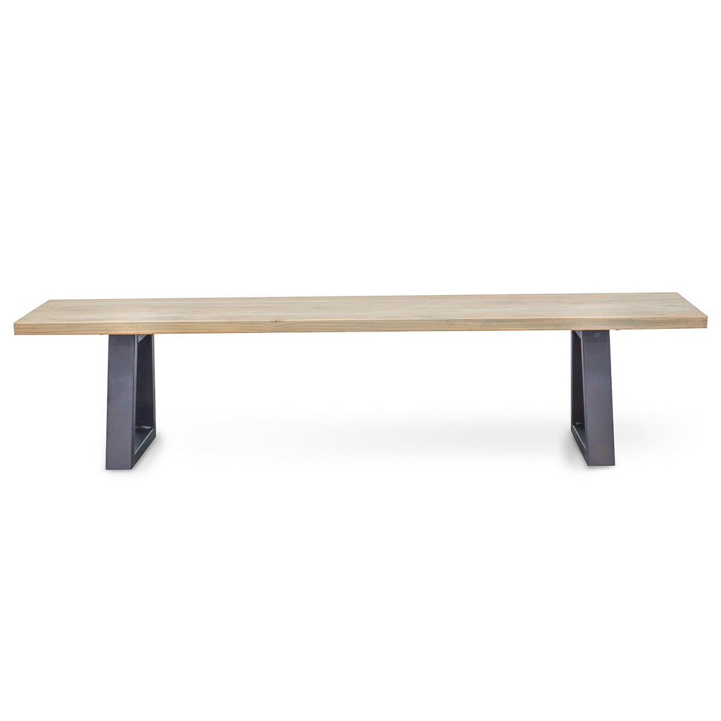 2m Reclaimed Elm Wood Bergamo Bench- Natural