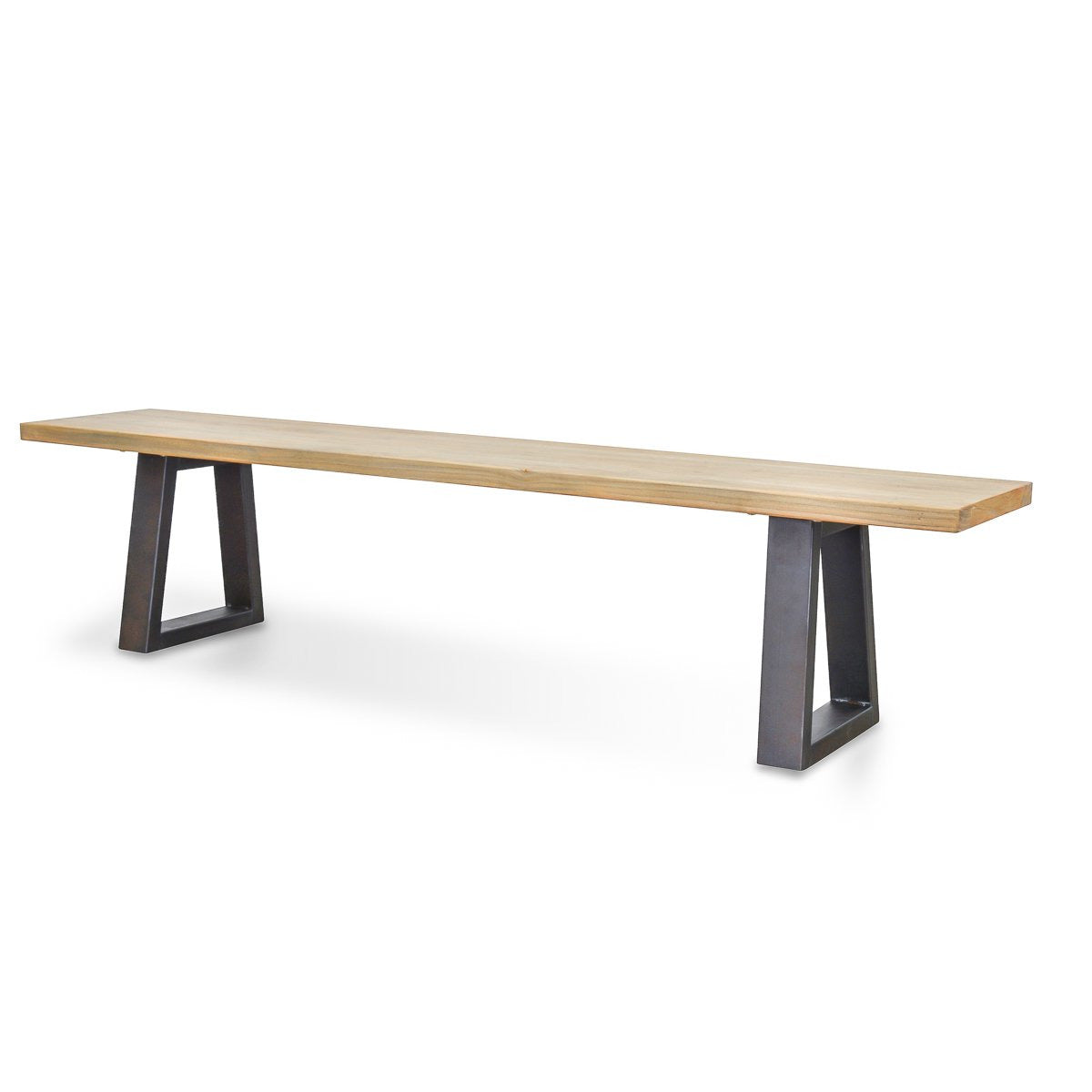 2m Reclaimed Elm Wood Bergamo Bench- Natural