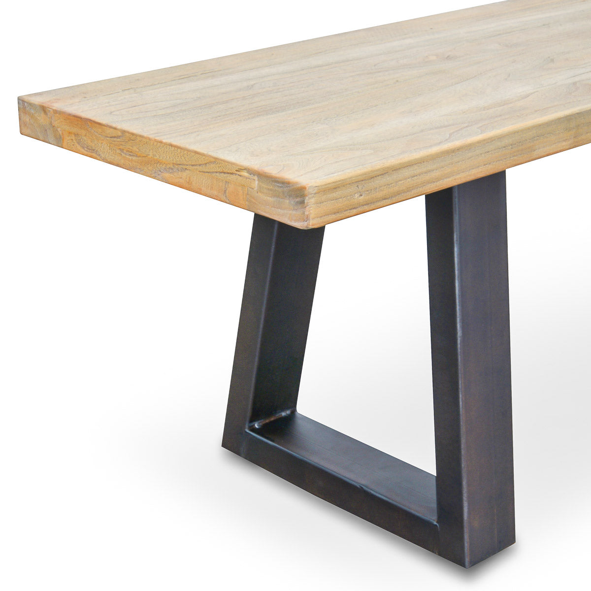 2m Reclaimed Elm Wood Bergamo Bench- Natural