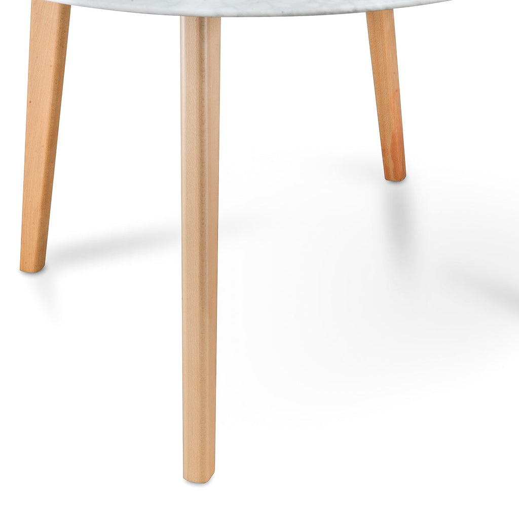 120cm Marble Siena Dining Table - Natural Base