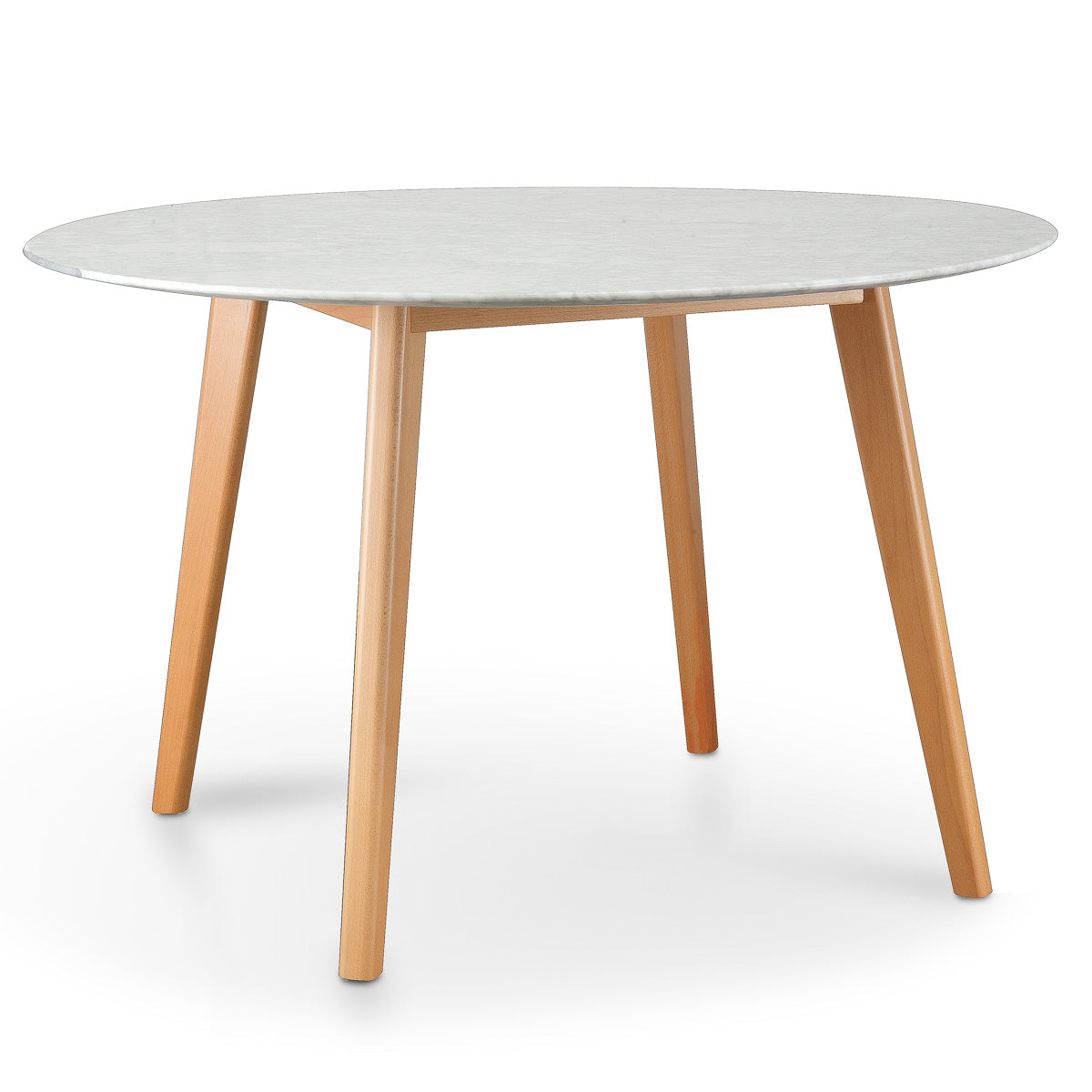120cm Marble Siena Dining Table - Natural Base