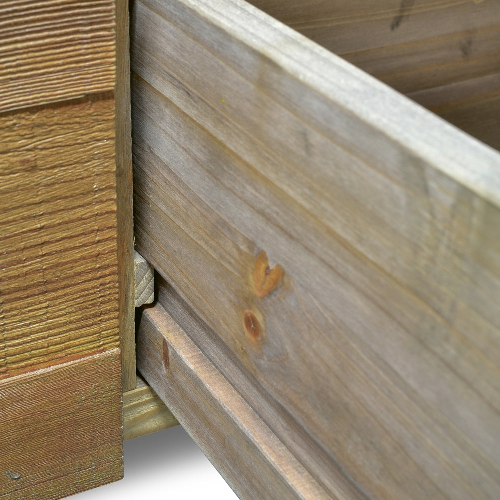 1.2m Reclaimed Pine Ferrara Console Table - Black Base