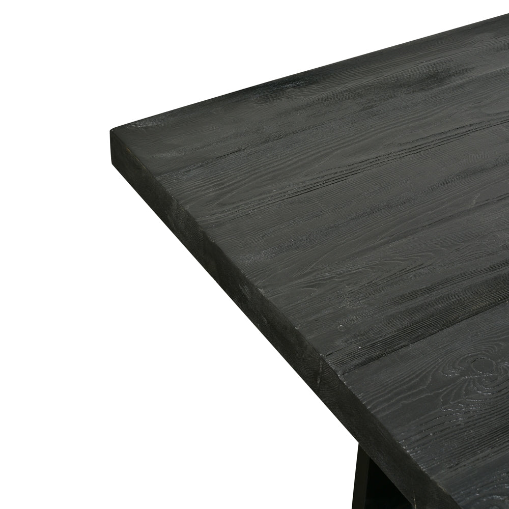 2.8m Reclaimed Siena Dining Table - Black