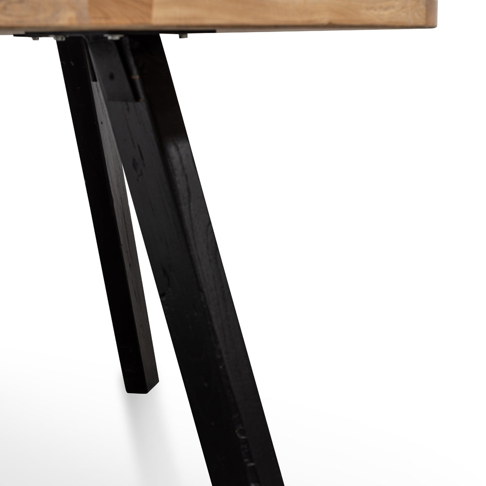 Reclaimed 1.25m Round Siena Dining Table - Black Legs