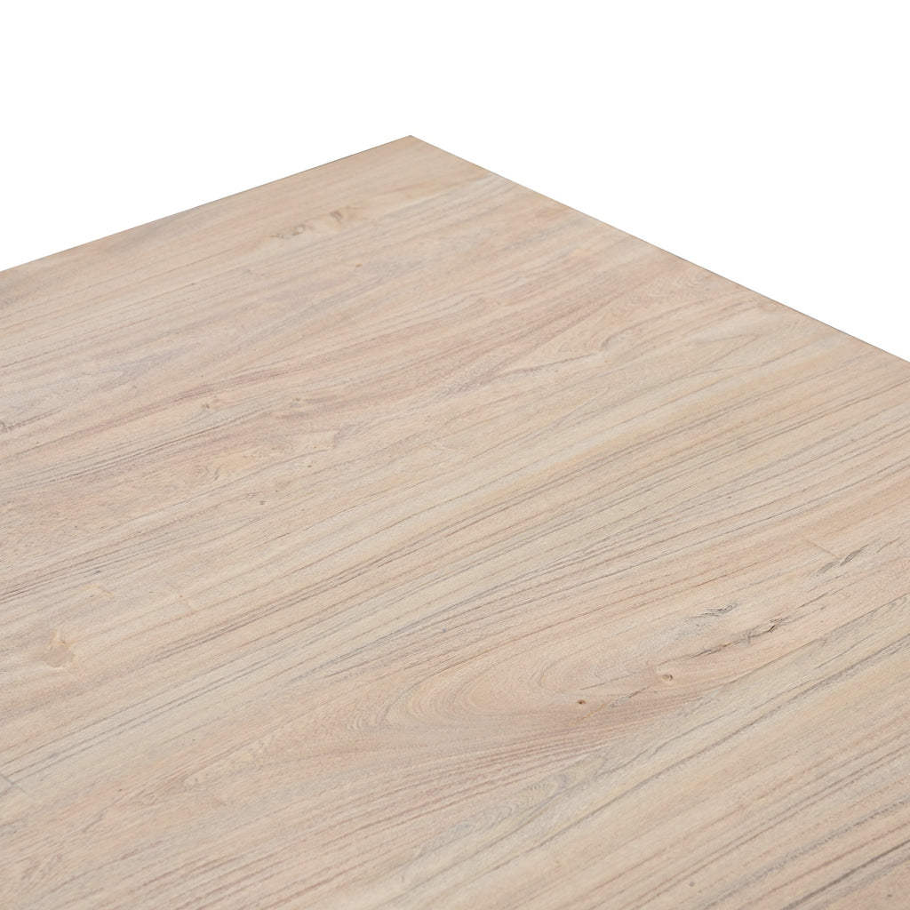 Reclaimed Elm Wood Siena Dining Table 3m - Rustic Natural - Thick Top