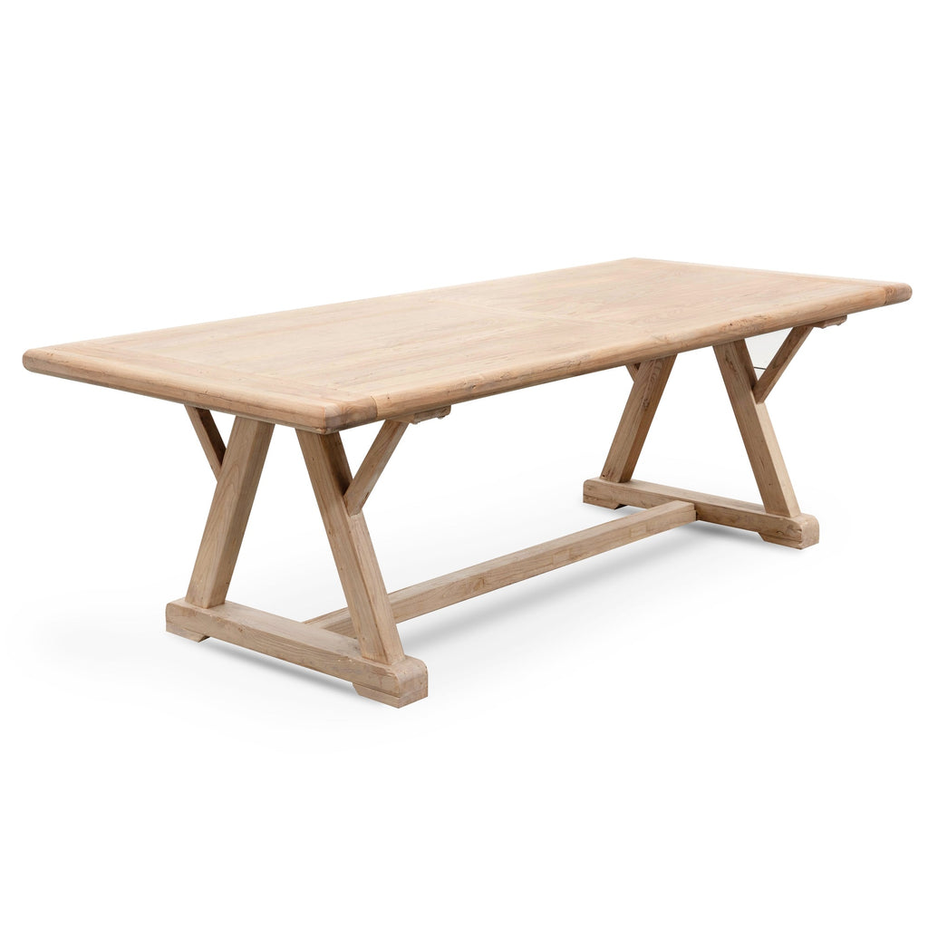 Reclaimed Elm Wood 2.4m Siena Dining Table