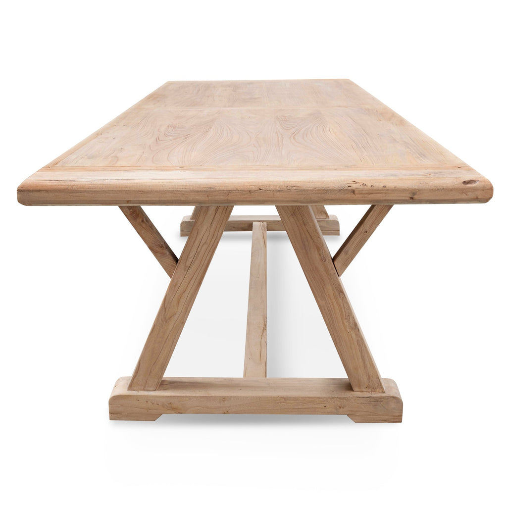Reclaimed Elm Wood 2.4m Siena Dining Table