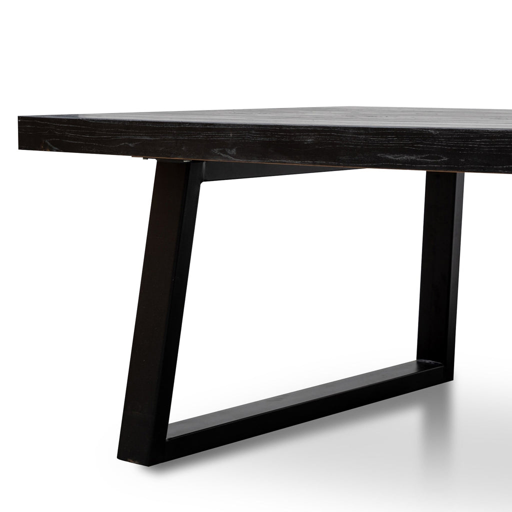 3m Reclaimed Siena Dining Table - Full Black