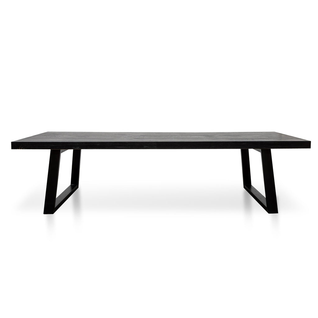 3m Reclaimed Siena Dining Table - Full Black