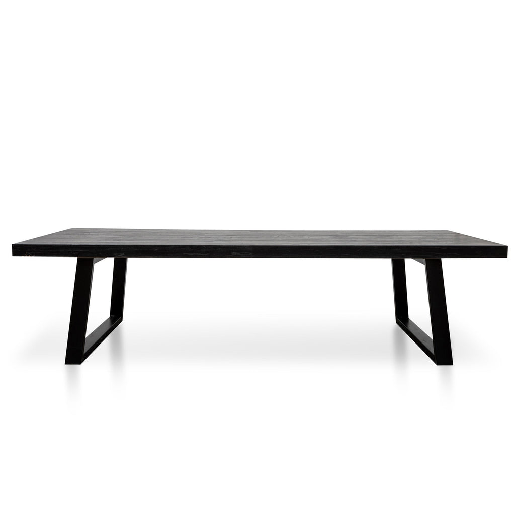 3m Reclaimed Siena Dining Table - Full Black
