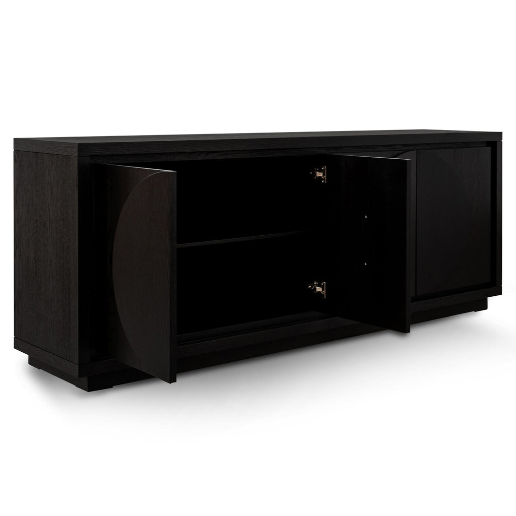 2m Modena Buffet Unit - Textured Espresso Black