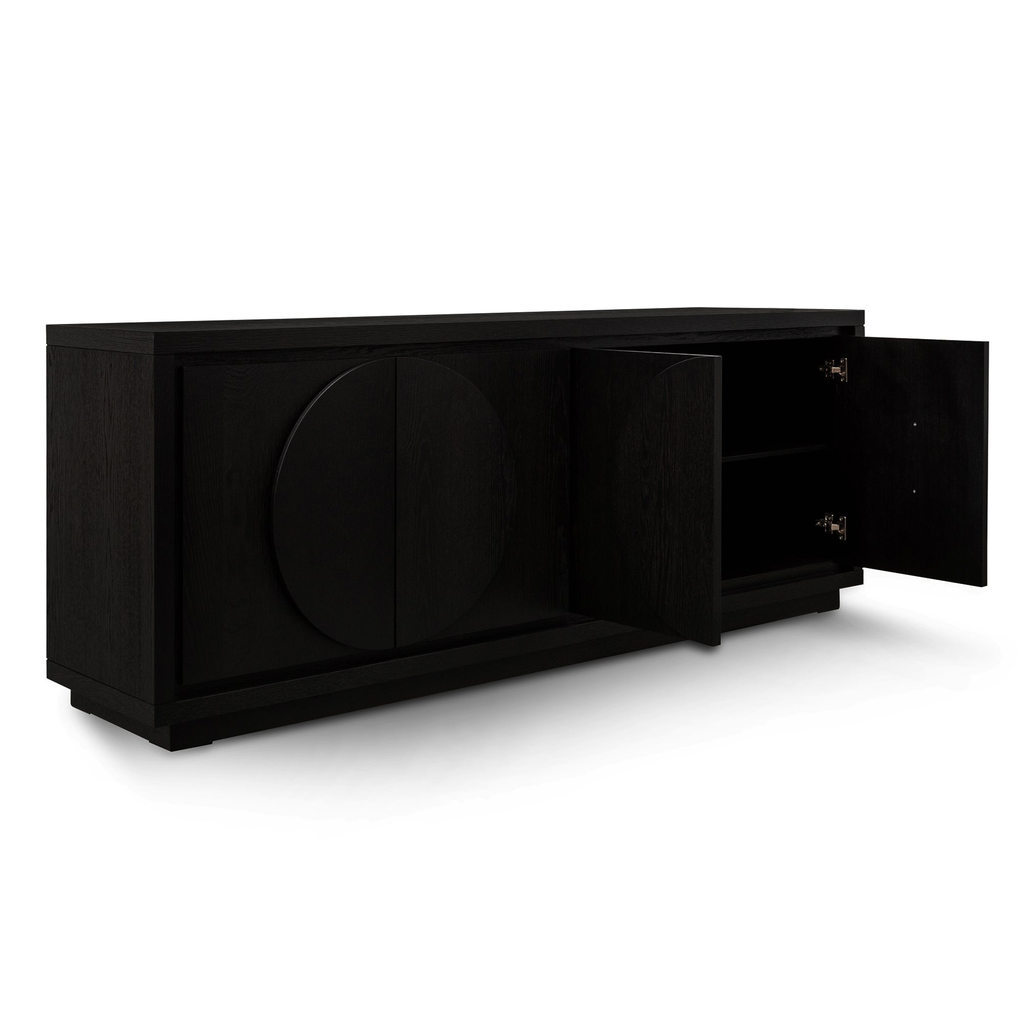 2m Modena Buffet Unit - Textured Espresso Black