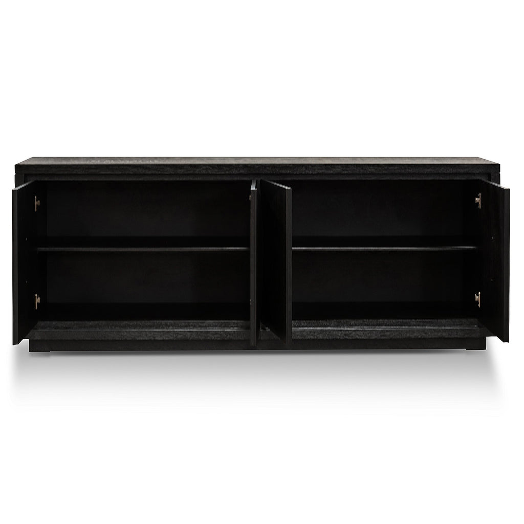 2m Modena Buffet Unit - Textured Espresso Black