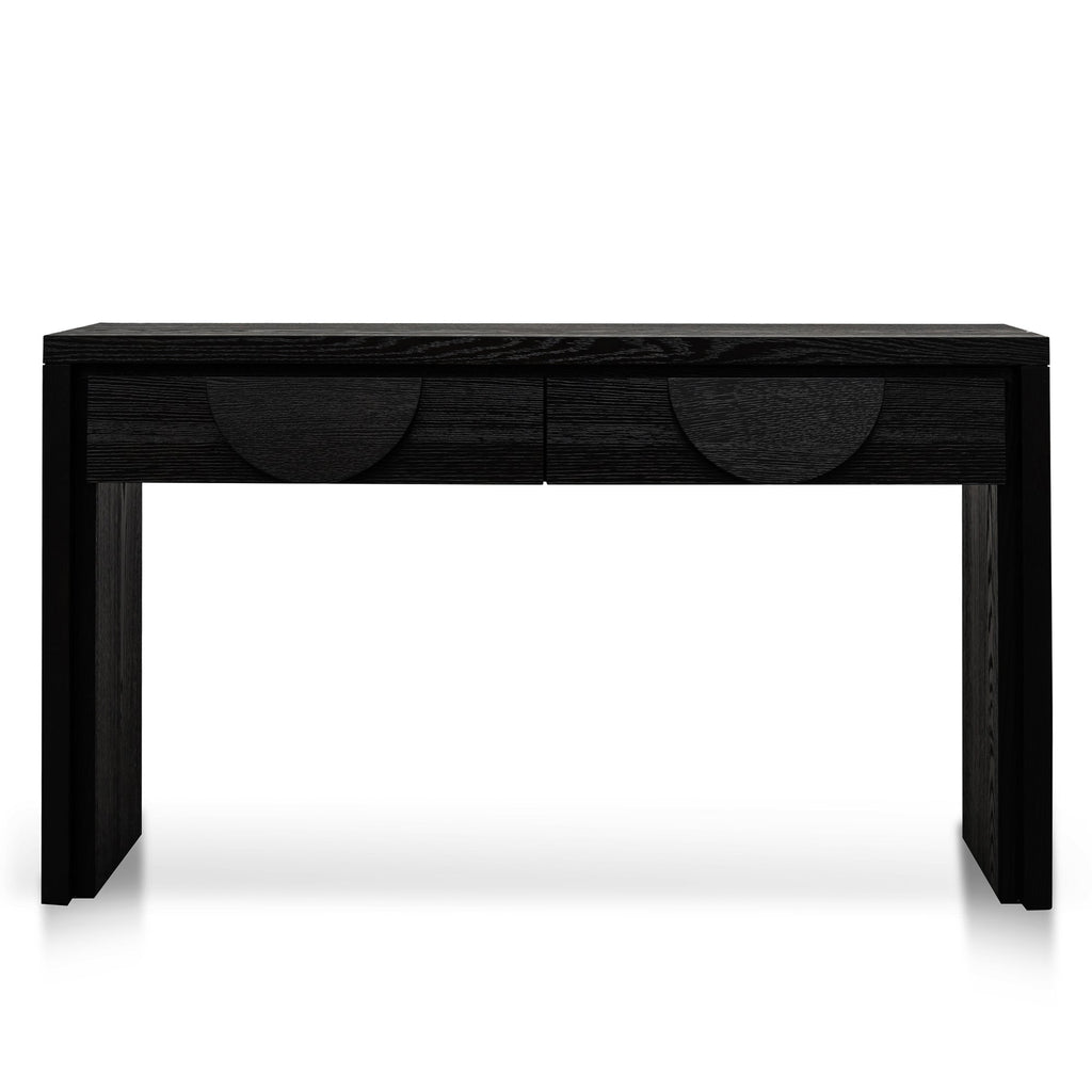 1.4m Ferrara Console Table - Textured Espresso Black