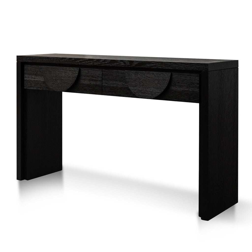 1.4m Ferrara Console Table - Textured Espresso Black