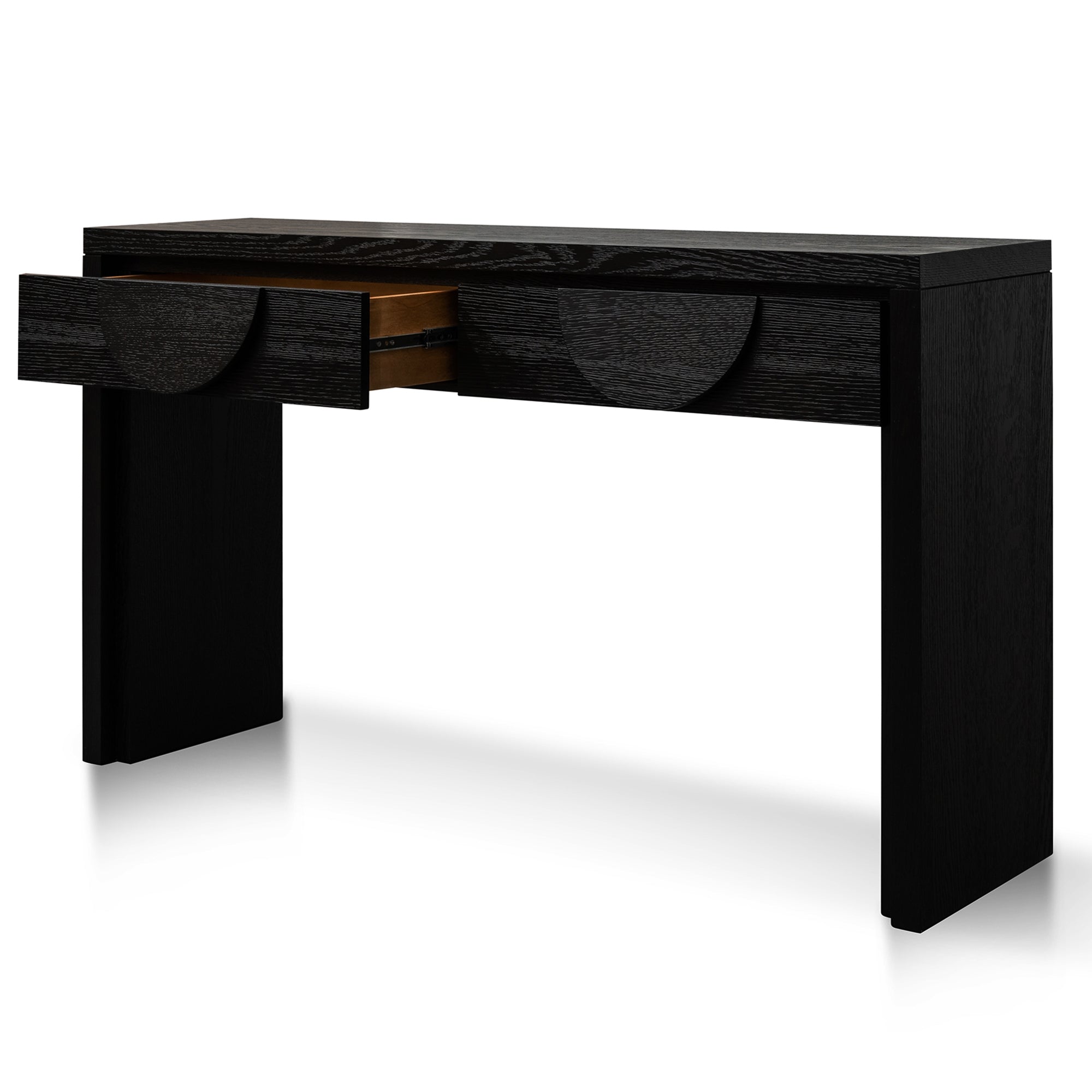1.4m Ferrara Console Table - Textured Espresso Black