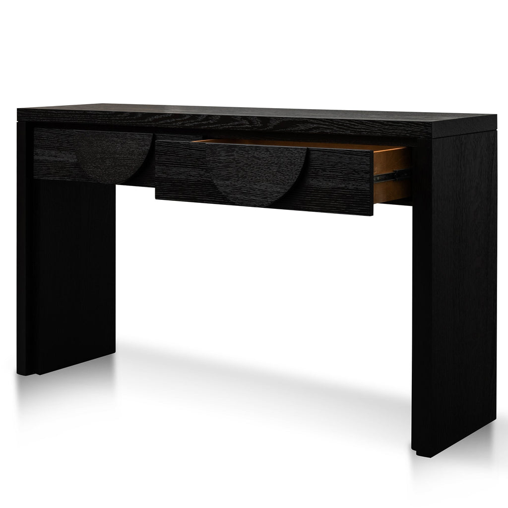 1.4m Ferrara Console Table - Textured Espresso Black