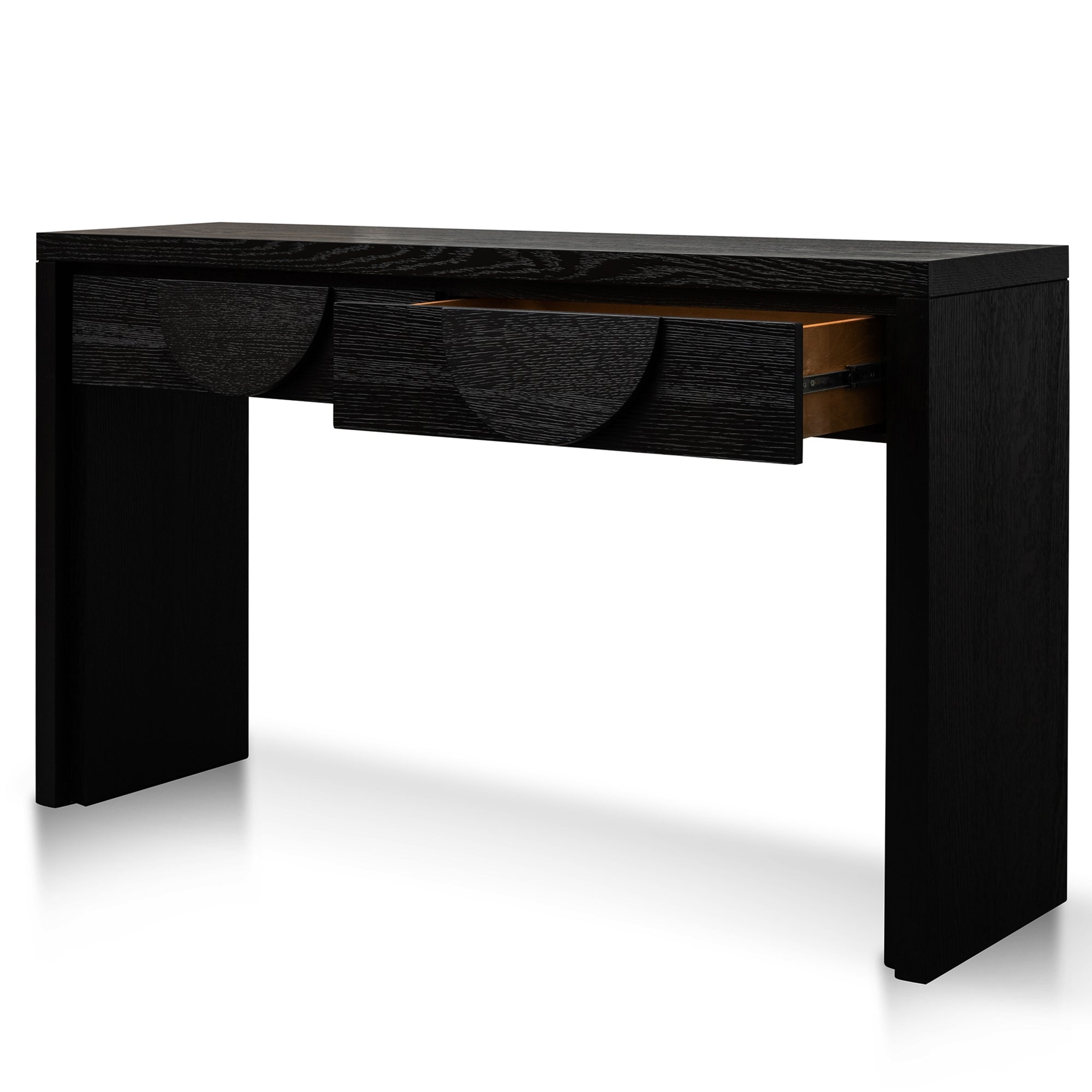 1.4m Ferrara Console Table - Textured Espresso Black