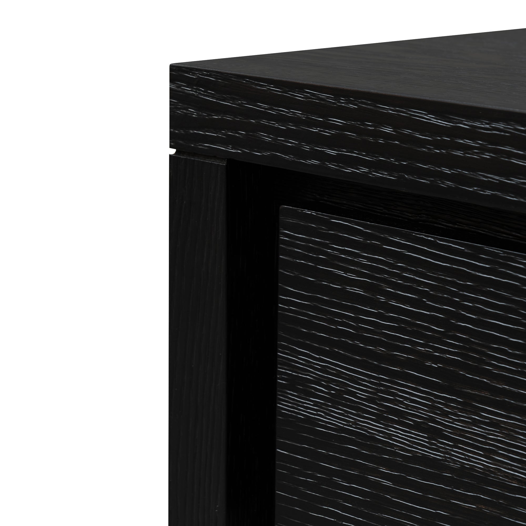1.4m Ferrara Console Table - Textured Espresso Black