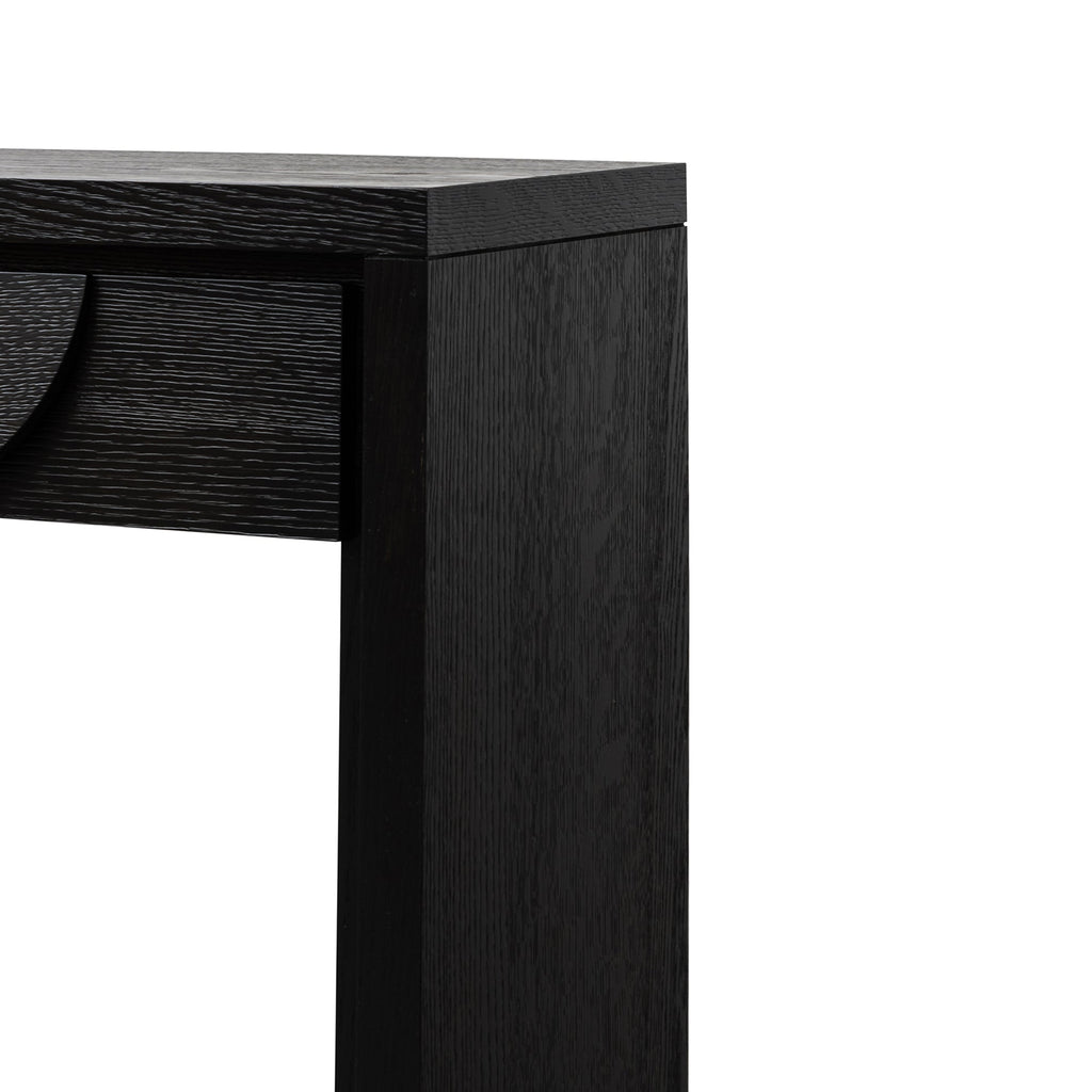 1.4m Ferrara Console Table - Textured Espresso Black