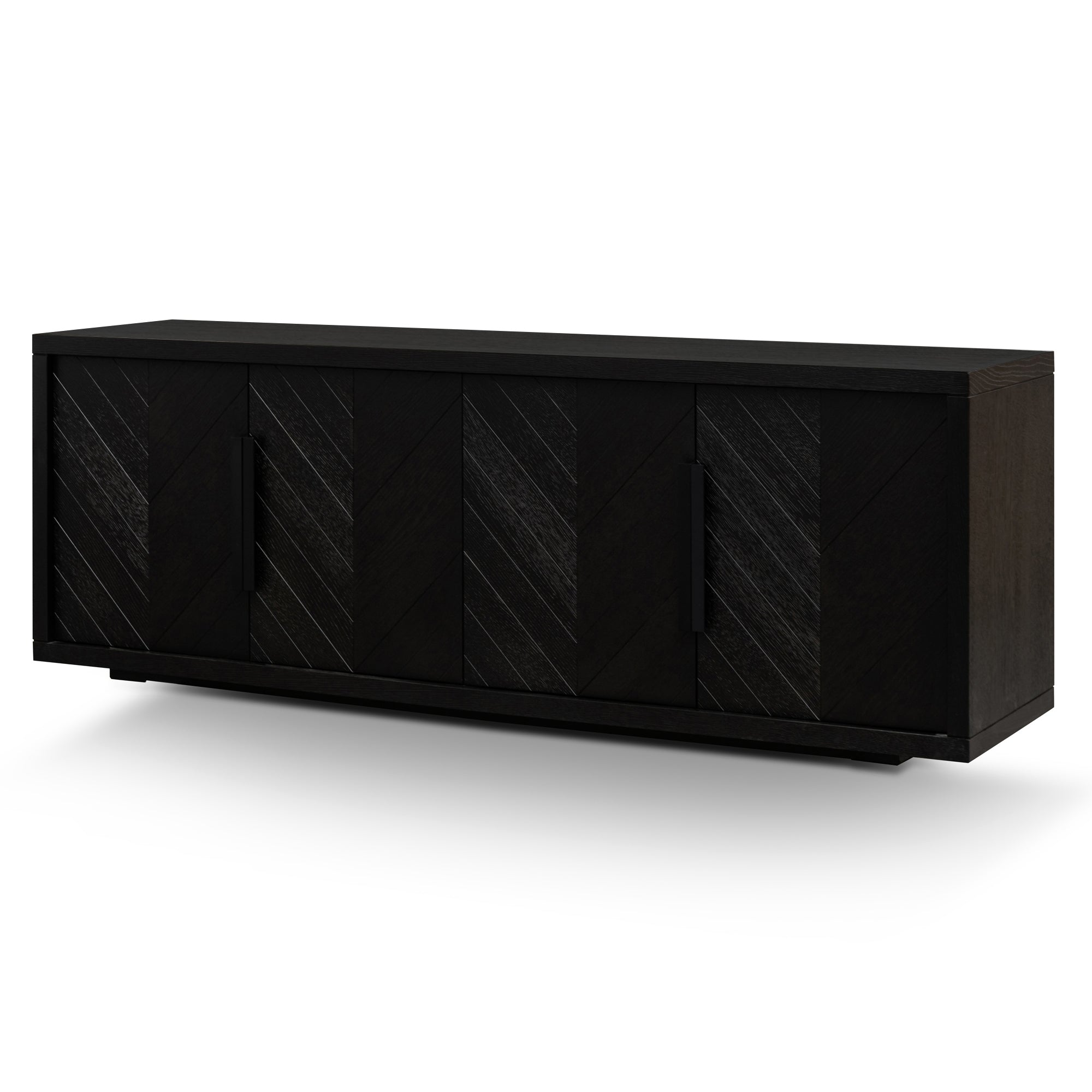 2m Modena Buffet Unit - Textured Espresso Black