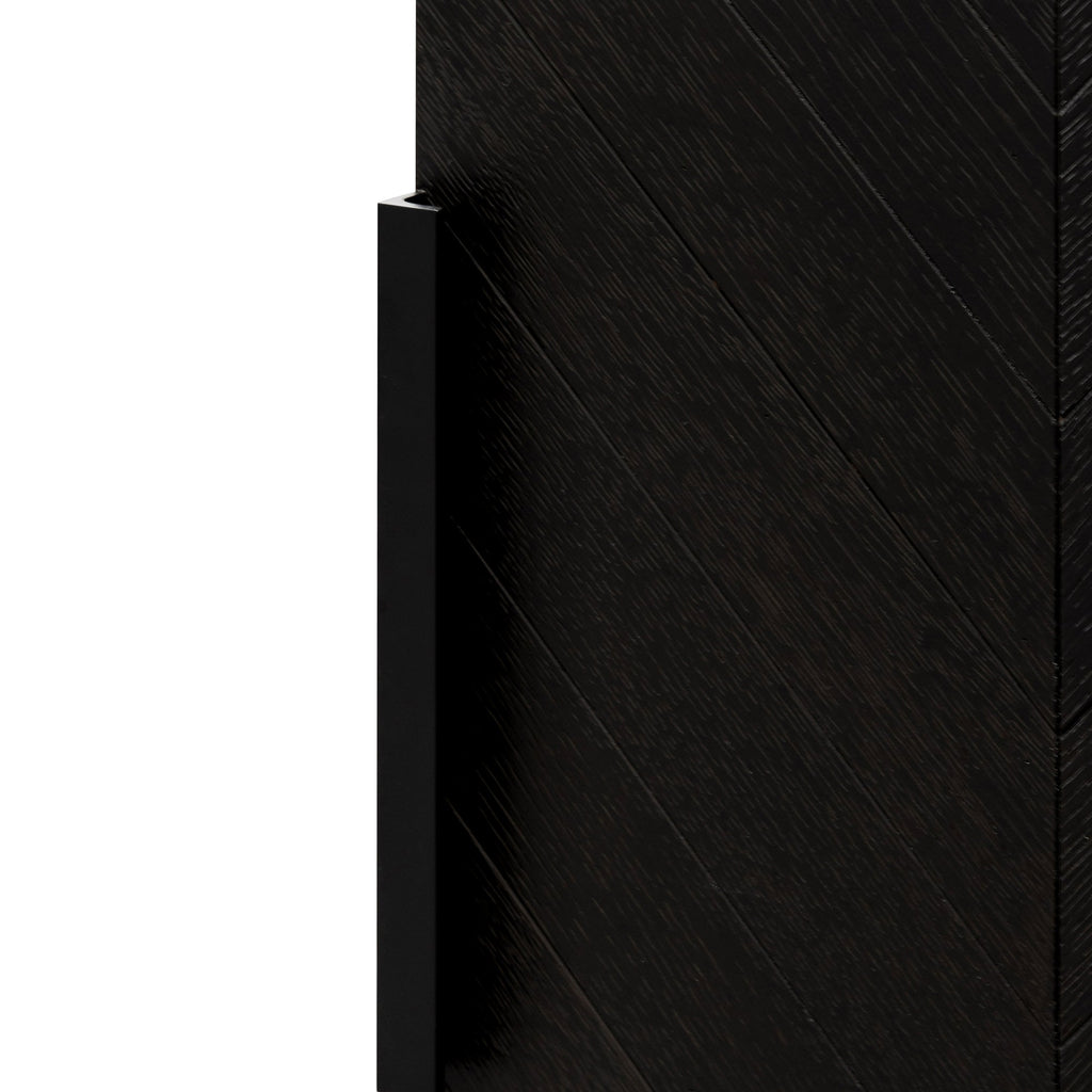 2m Modena Buffet Unit - Textured Espresso Black
