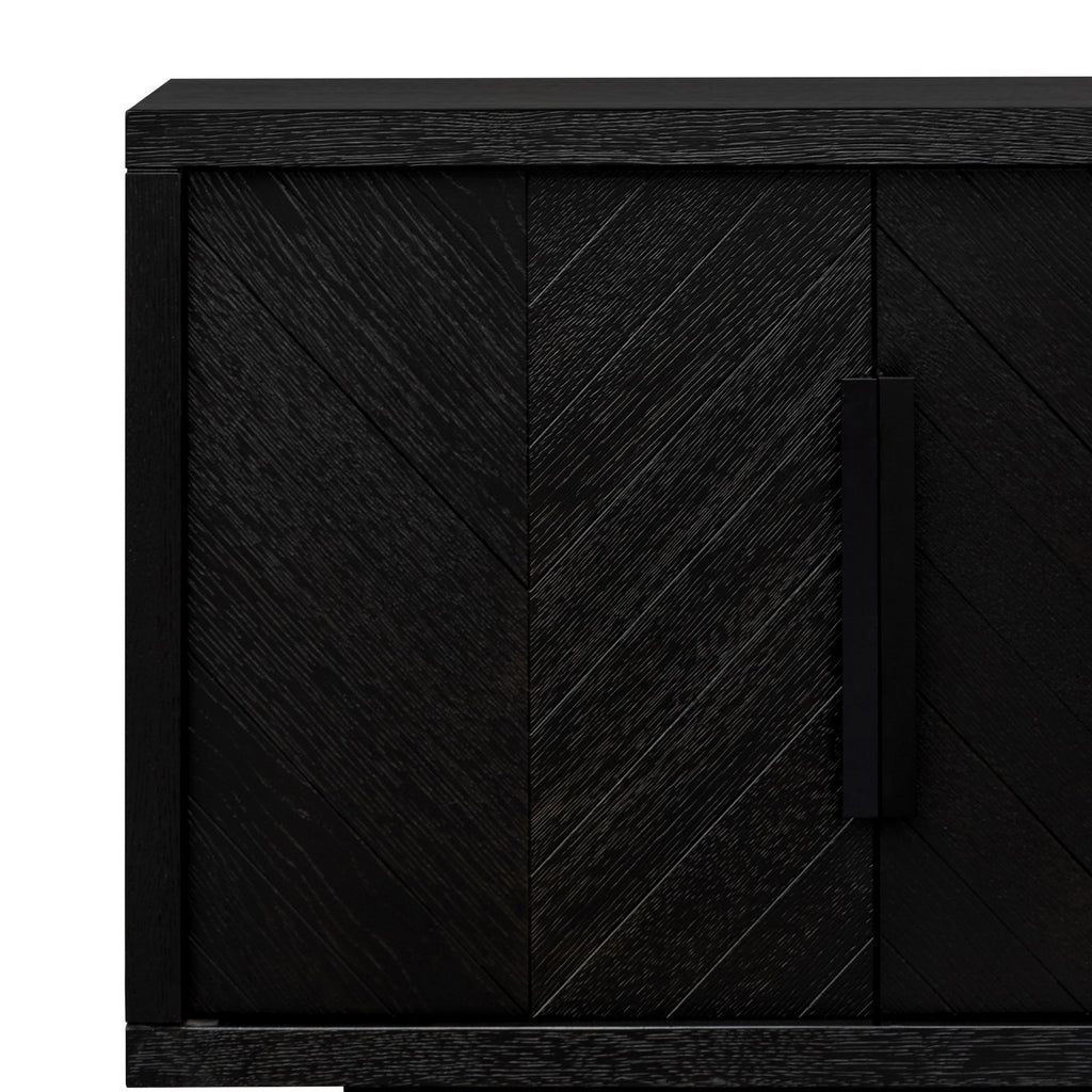 2m Modena Buffet Unit - Textured Espresso Black