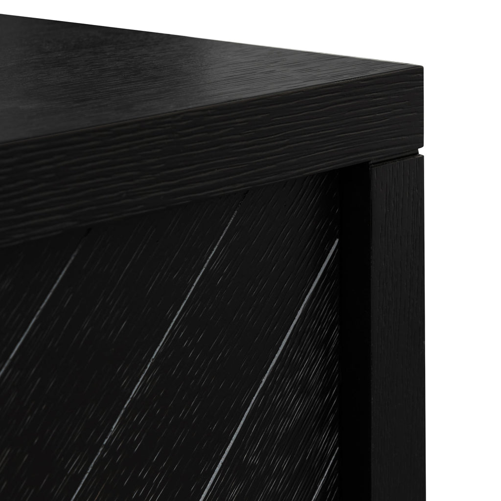 2m Modena Buffet Unit - Textured Espresso Black