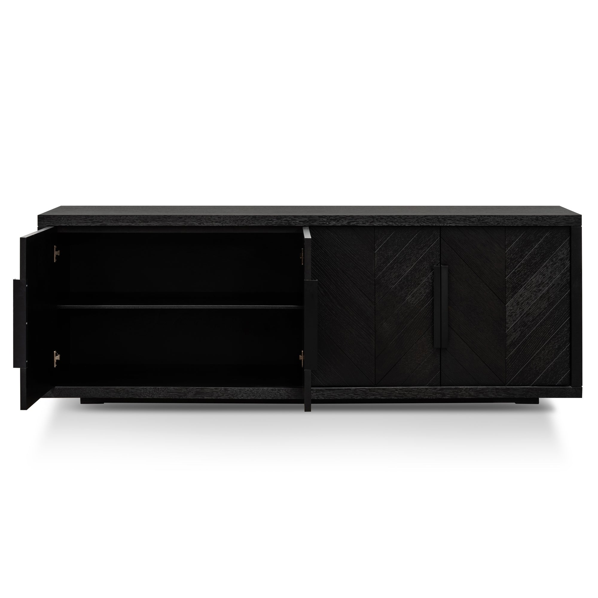 2m Modena Buffet Unit - Textured Espresso Black