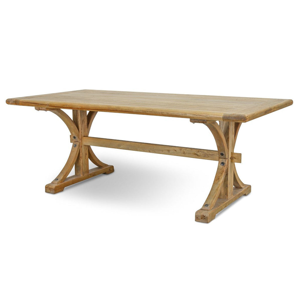 Reclaimed Elm Wood Siena Dining Table 2m - Natural