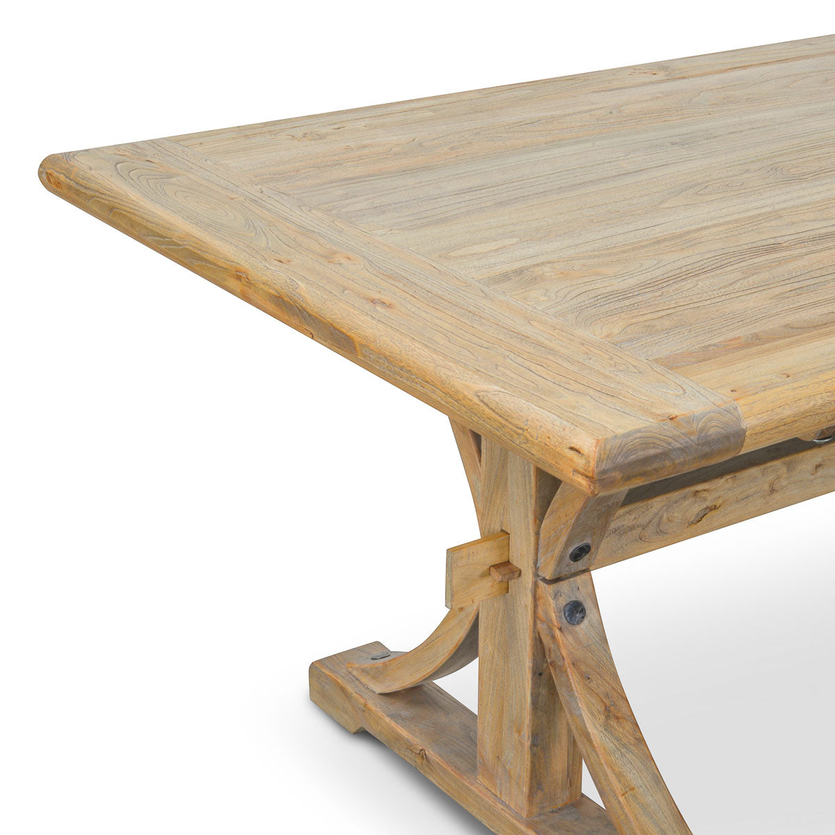 Reclaimed Elm Wood Siena Dining Table 2m - Natural