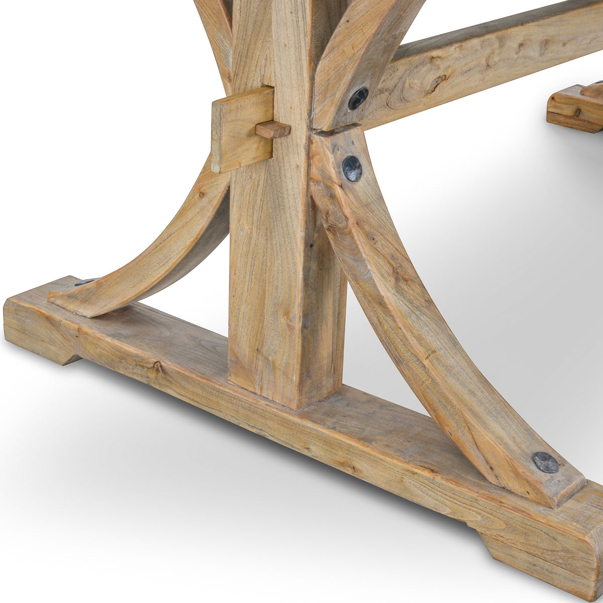 Reclaimed Elm Wood Siena Dining Table 2m - Natural