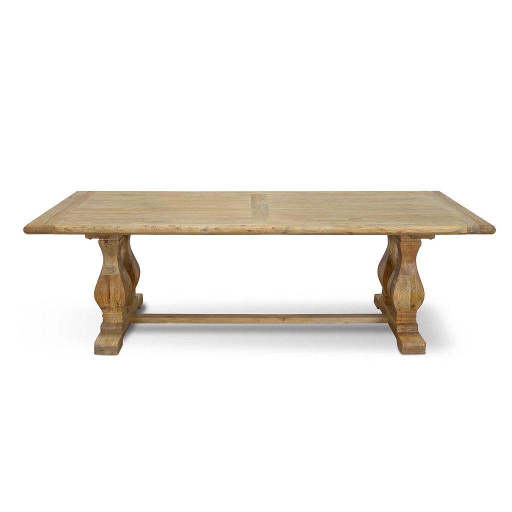 Wood Siena Dining Table 2.4m - Rustic Natural