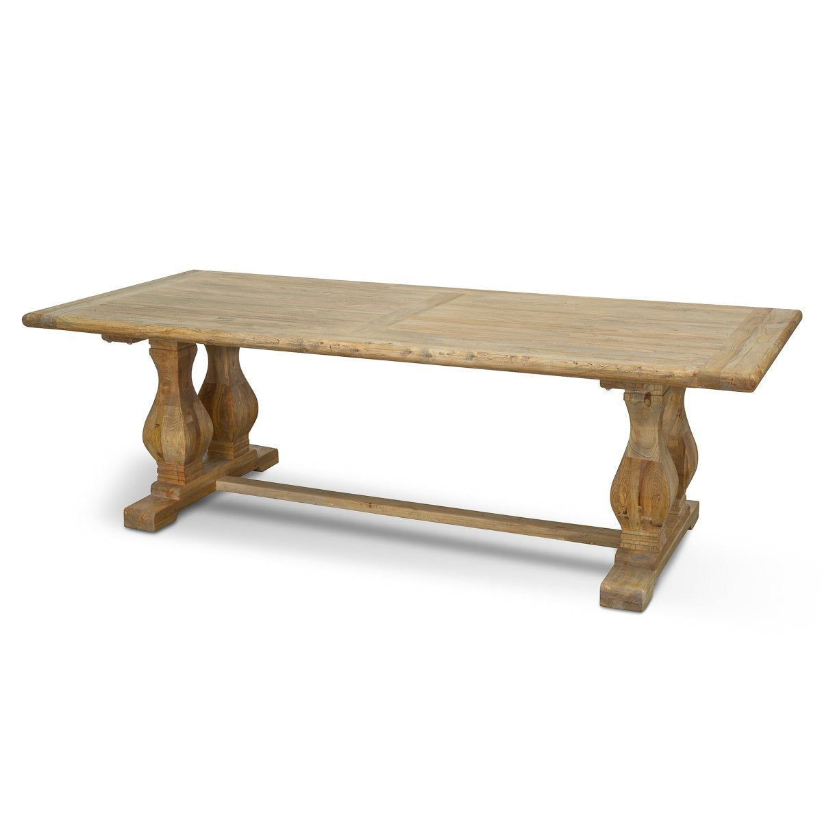 Wood Siena Dining Table 2.4m - Rustic Natural