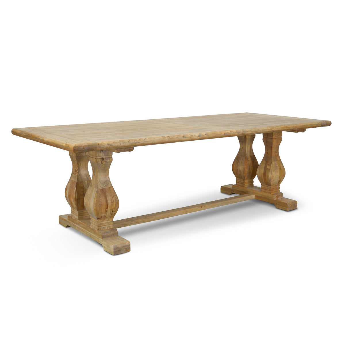 Wood Siena Dining Table 2.4m - Rustic Natural